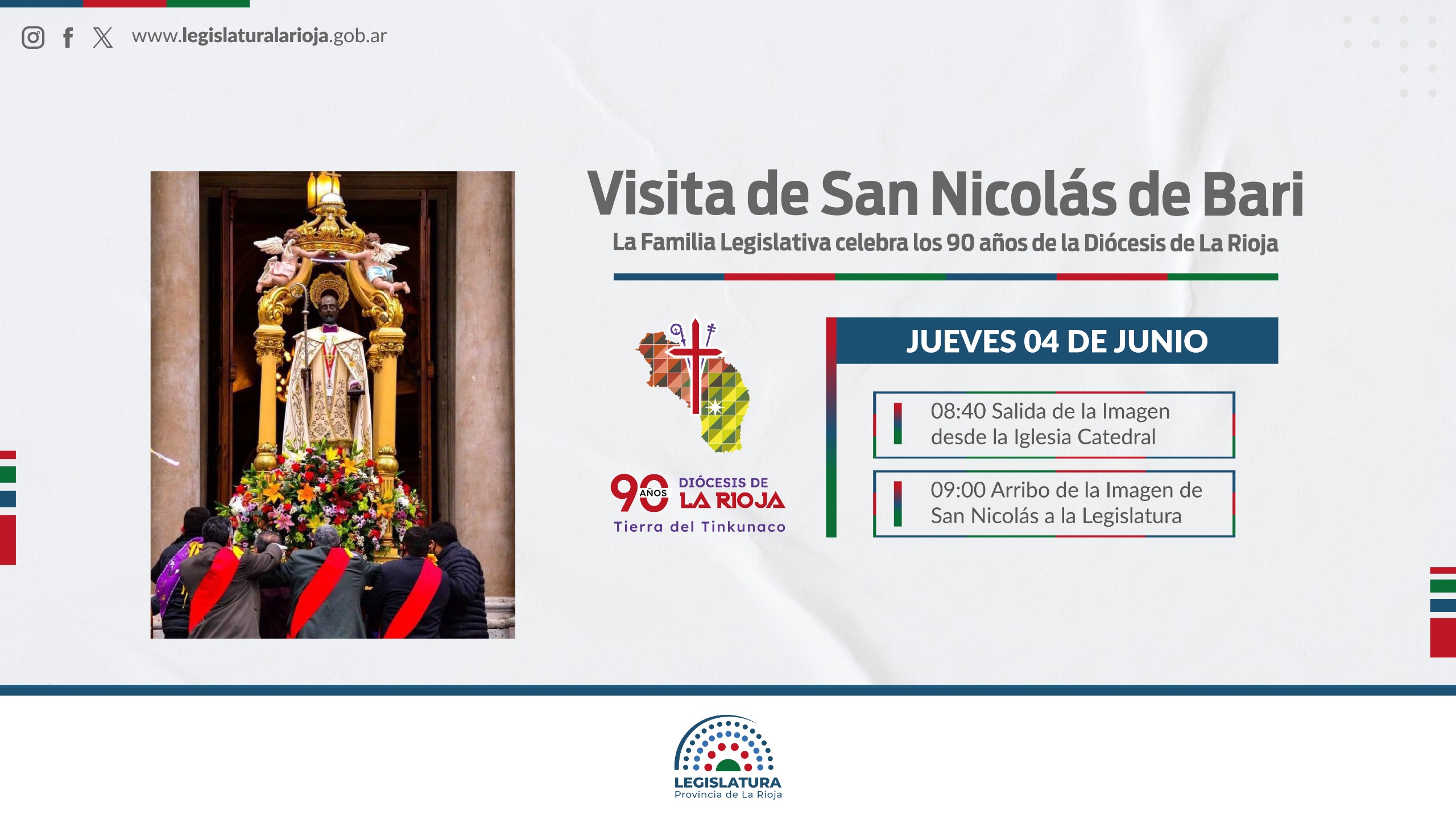 La Legislatura recibe por primera vez la visita de San Nicolás de Bari